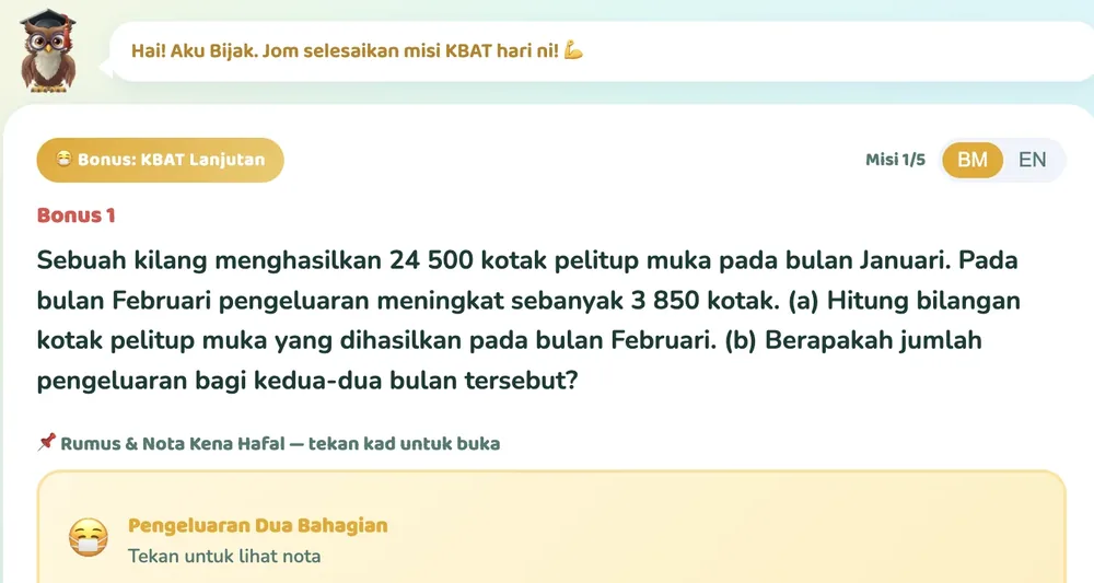 Soalan sebenar dari Trial Paper Math TP4 dengan markah